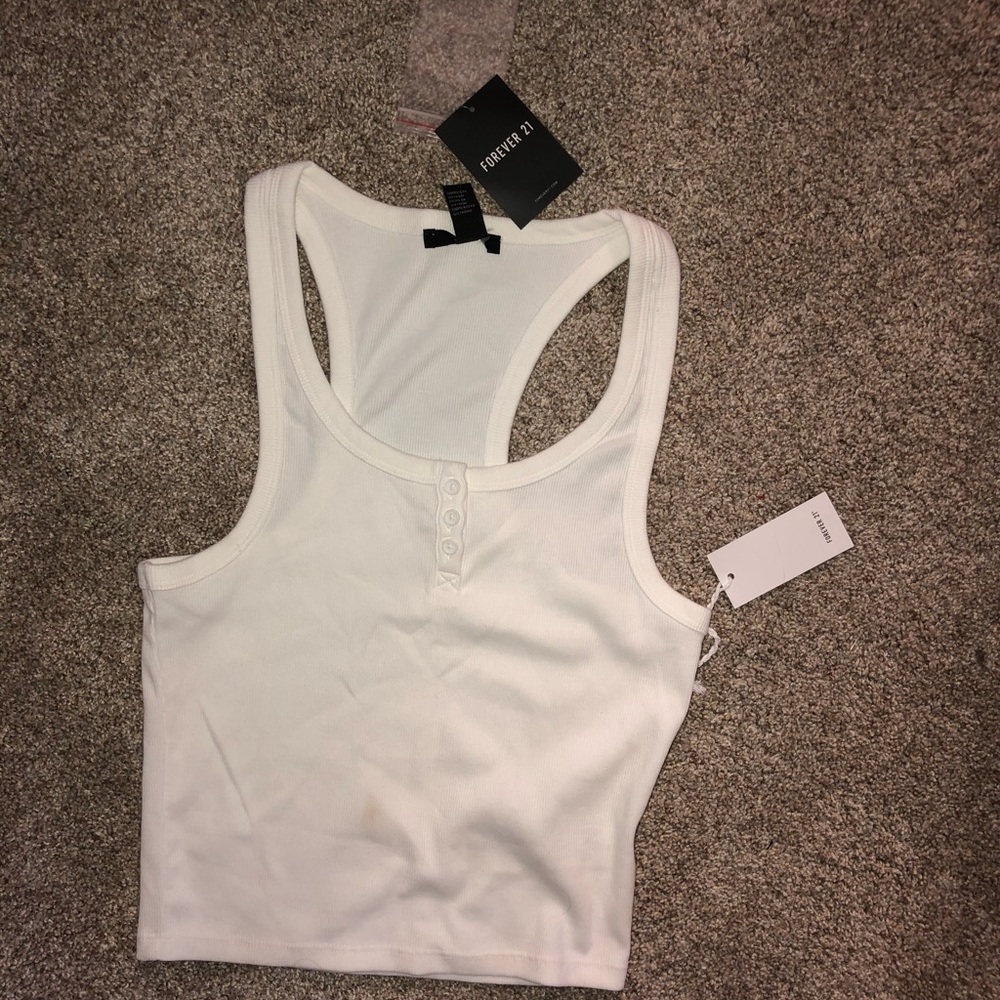 forever21 white tank